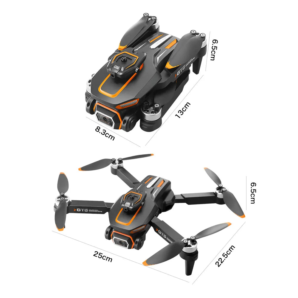 Lenovo GT5 Mini Drone 4K HD dual-lens wide-angle aerial 8K photography 5G WIFI Foldable quadcopter Brushless Obstacle Avoidance