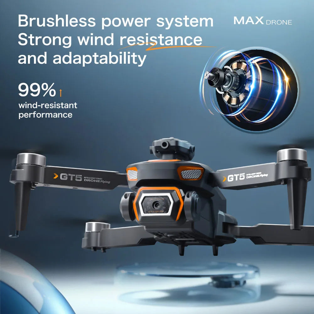 Lenovo GT5 Mini Drone 4K HD dual-lens wide-angle aerial 8K photography 5G WIFI Foldable quadcopter Brushless Obstacle Avoidance