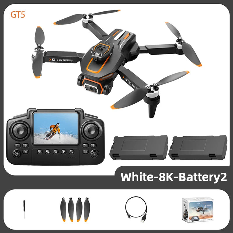 Lenovo GT5 Mini Drone 4K HD dual-lens wide-angle aerial 8K photography 5G WIFI Foldable quadcopter Brushless Obstacle Avoidance