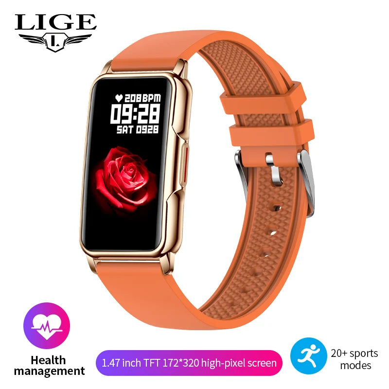 LIGE For Android IOS Xiaomi Smart Watch Women Men Bluetooth Call Music Fitness Sports Bracelet Sleep Monitor Smartwatch Gift