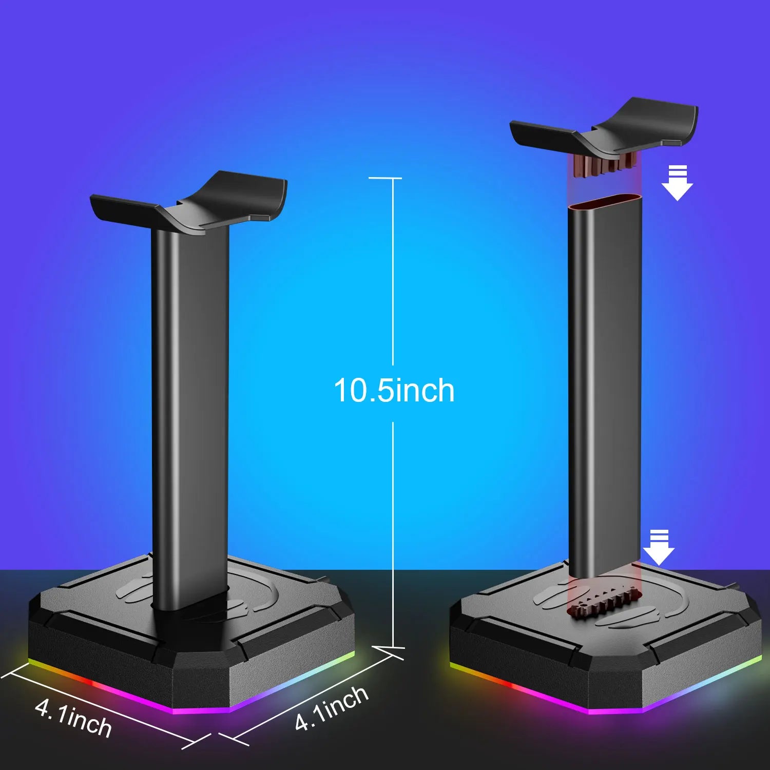 Detachable Headphone Stand RGB Backlight Gaming Headset Display Holder Rack Vertical Bracket Hanger For PUBG Computer Gamer
