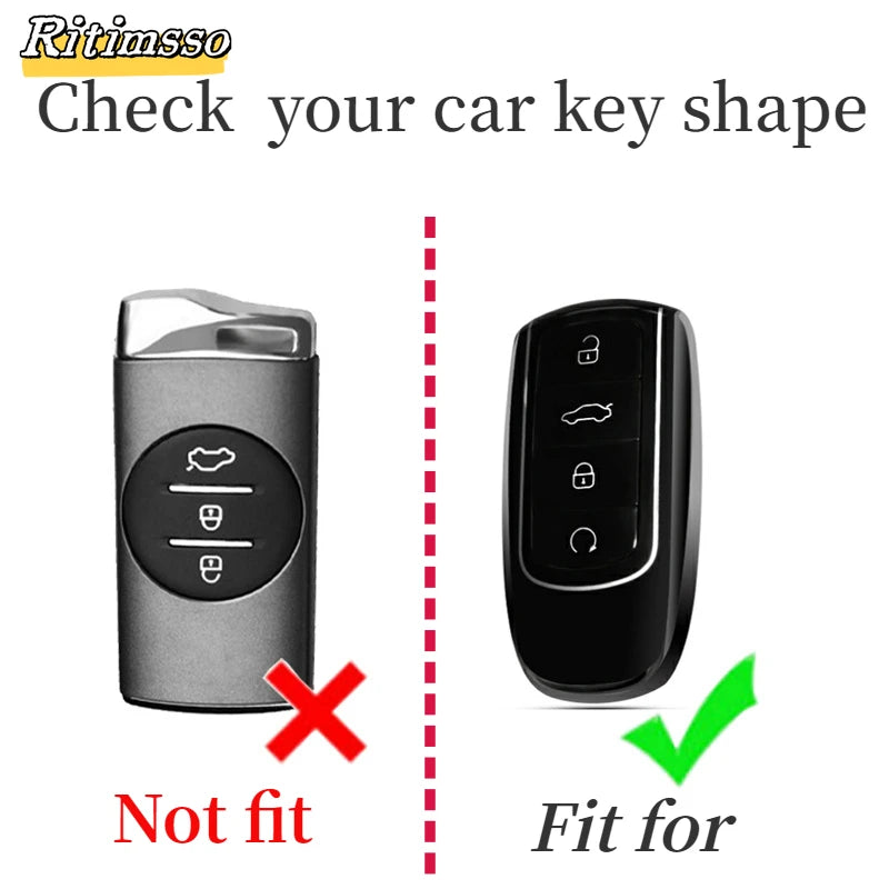 Transparent TPU Car Remote Key Case Cover for Chery Tiggo 8plus Tiggo 8 New 5 Plus 7pro Max Omoda 5 C5 Accessories Protector
