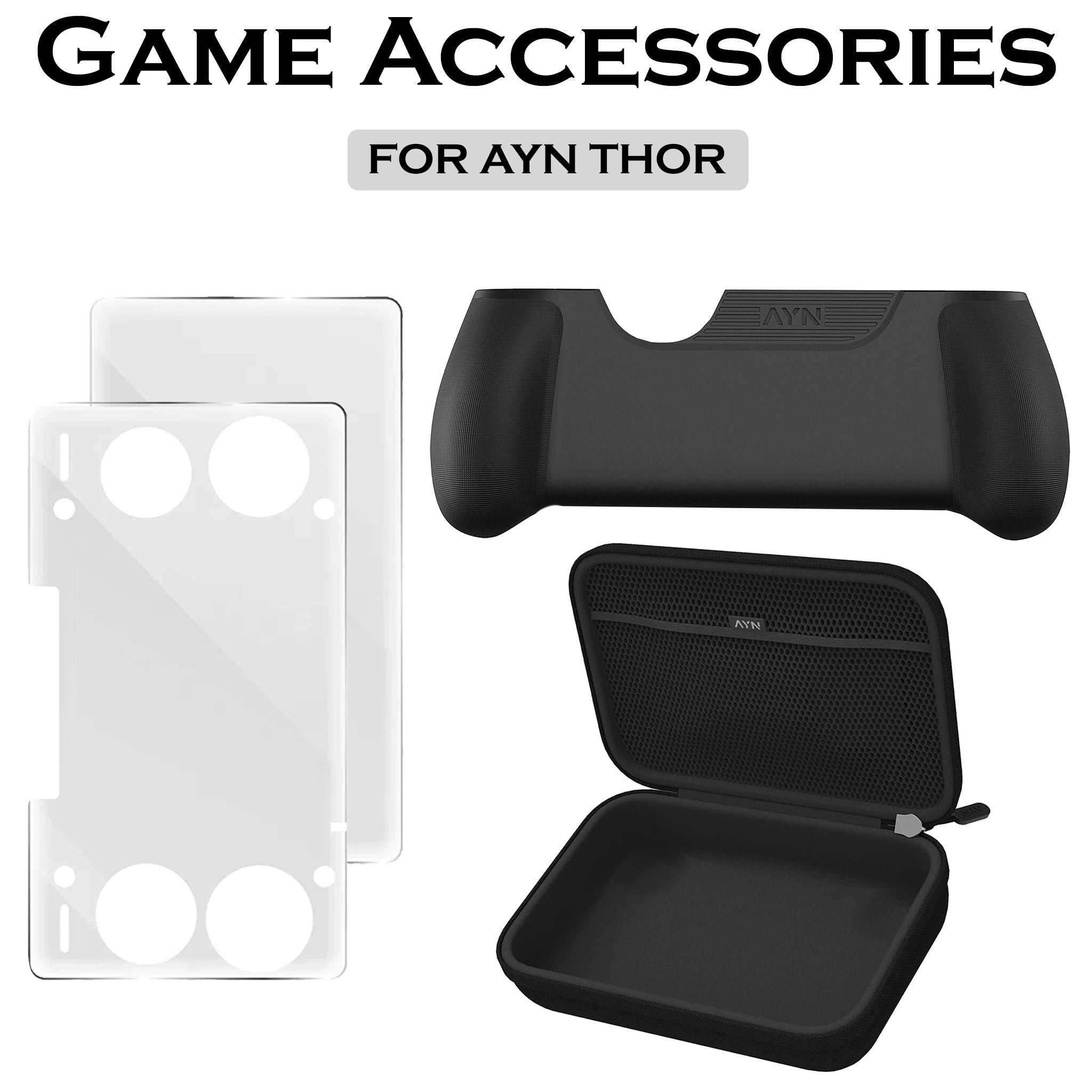 Game Console Accessories Tempered Glass Screen FOR AYN THOR Protector Protective Case Storage Bag Multiple Options Available