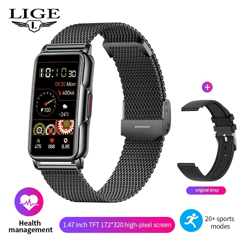 LIGE For Android IOS Xiaomi Smart Watch Women Men Bluetooth Call Music Fitness Sports Bracelet Sleep Monitor Smartwatch Gift