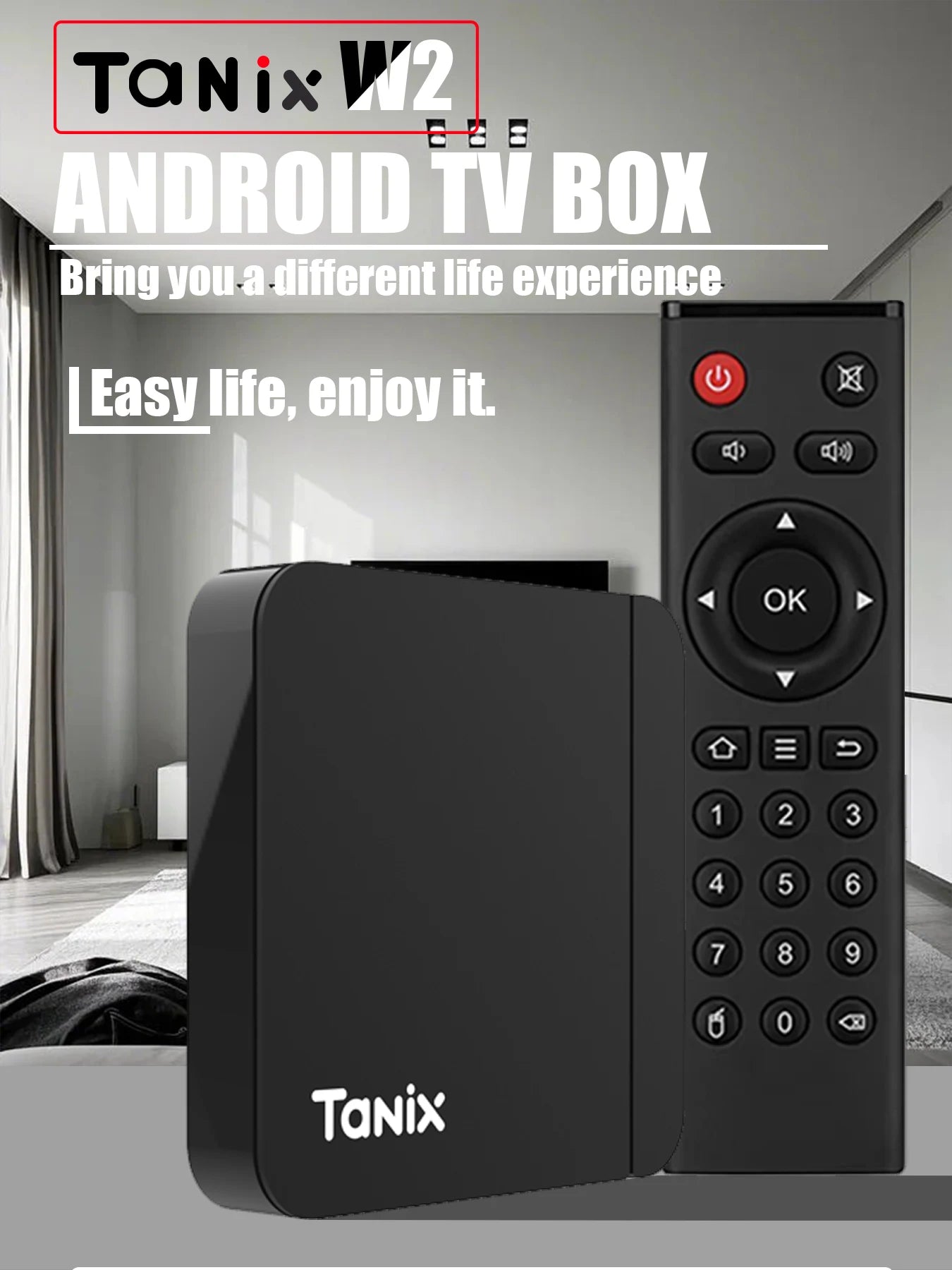 Original Tanix W2 Android 11 TV Box Amlogic S905W2 2G/16G AV1 BT TVBOX 2.4G&5G Dual Wifi 4K HD Set Top Box 4G/64G Media Player
