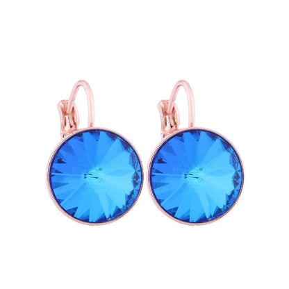 Cross-border Hot Selling 12mm Round Edge Color Earrings Jewelry Classic Earrings Women&