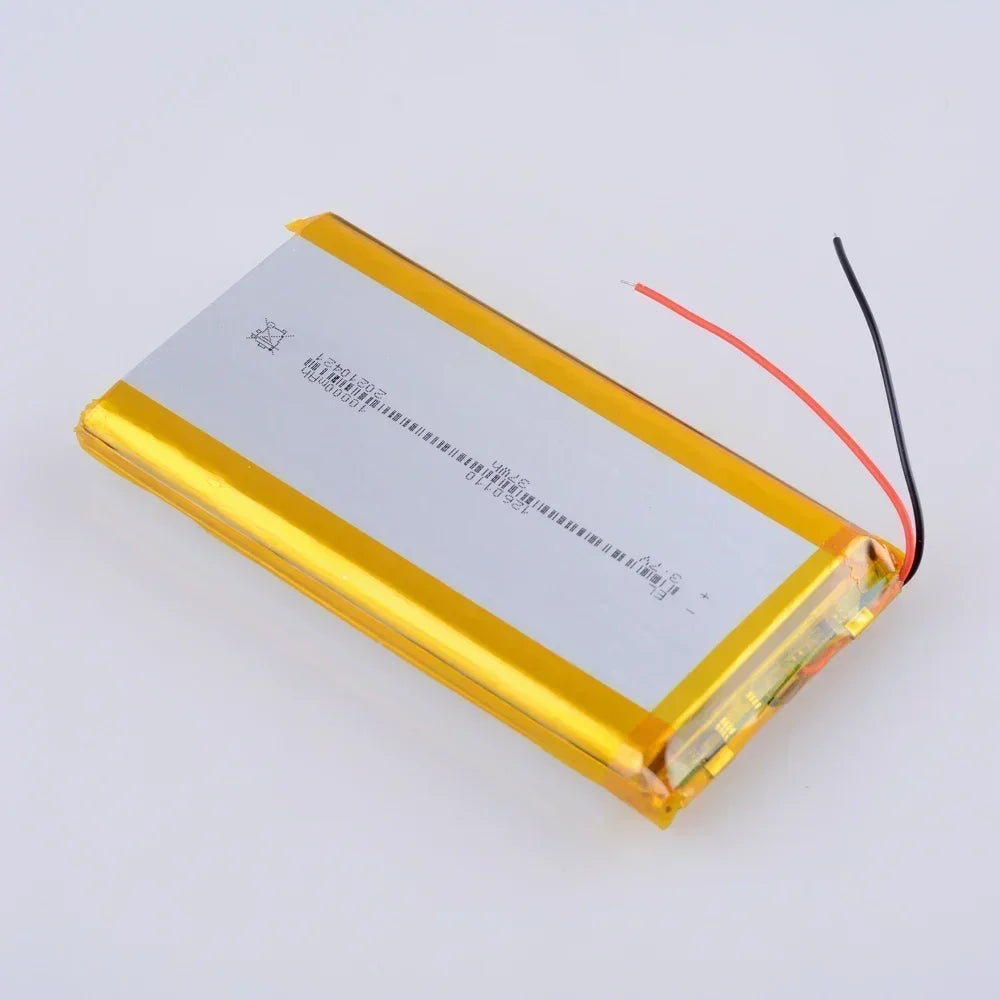 1260110 Battery 3.7V 10000mAh Lithium Polymer Batteries Lipo Li-Po Rechargeable Cells for Power Bank Laptop Camping Lights Diy