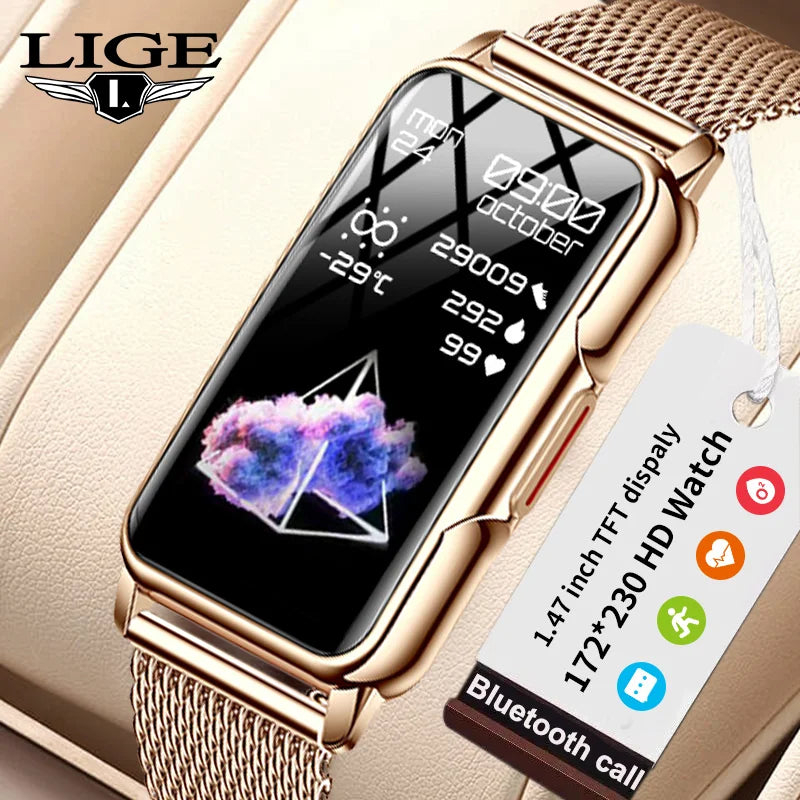 LIGE For Android IOS Xiaomi Smart Watch Women Men Bluetooth Call Music Fitness Sports Bracelet Sleep Monitor Smartwatch Gift