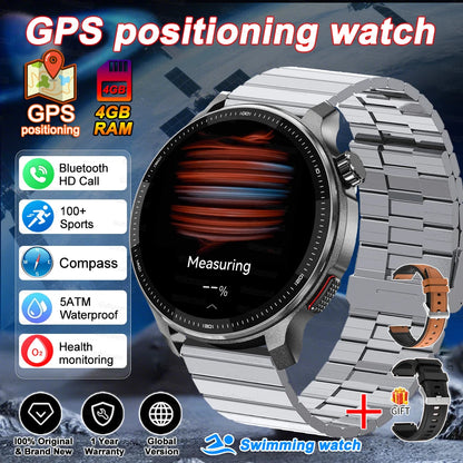 Fashion Smart Watch Men 4GB Memory Local MusicVideo Player AMOLED Always show Sport Watch Waterproof GPS Offline Maps Smartwatch