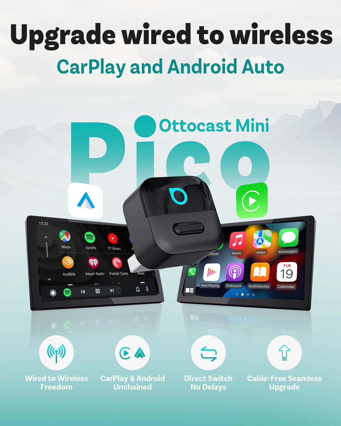 Ottocast Mini Pico 2-in-1 CarPlay Adapter