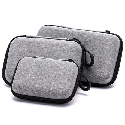 Portable Shockproof Headphone Case Earphone Bag Headset Storage Bag Hard Shell Earphone Accessories Memory Card USB Cable