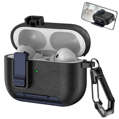 Phone Holder cortex Case For AirPods Pro 3  Bluetooth headset Cover For AirPods Pro 2 or AirPods 1 2 3 4 Pro Case With Hook