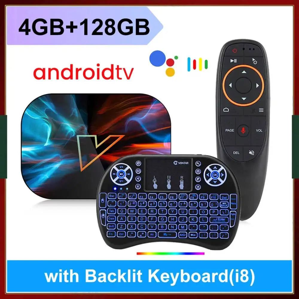 Amlogic S905X4 androidtv 11.0 Smart TV Box VONTAR X4 ATV Android 11 Media Player Google Voice Input AV1 1000M Dual Wifi 4GB RAM