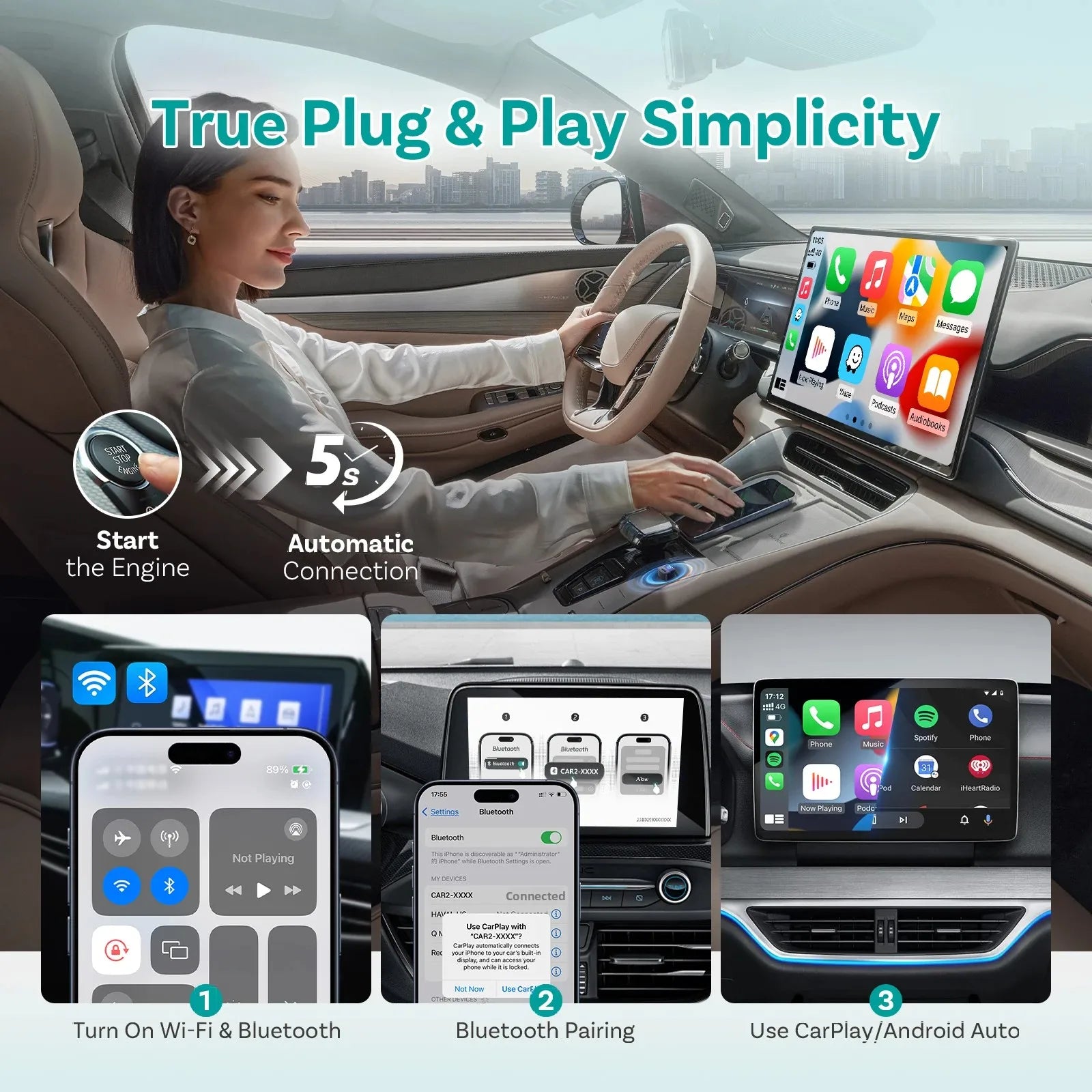 Ottocast Mini Pico 2-in-1 CarPlay Adapter