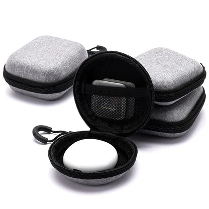 Portable Shockproof Headphone Case Earphone Bag Headset Storage Bag Hard Shell Earphone Accessories Memory Card USB Cable