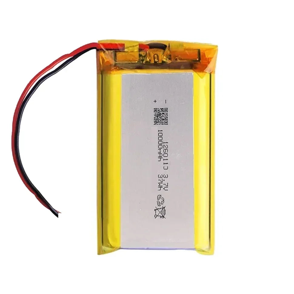 1260110 Battery 3.7V 10000mAh Lithium Polymer Batteries Lipo Li-Po Rechargeable Cells for Power Bank Laptop Camping Lights Diy