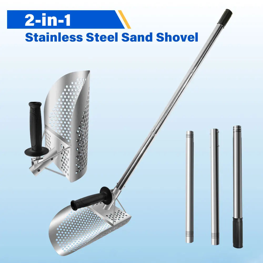 Stainless Steel Metal Detecting Beach Finds Sand Scoop Shovel Equipment Garden Gadgets Utensils Supplies New