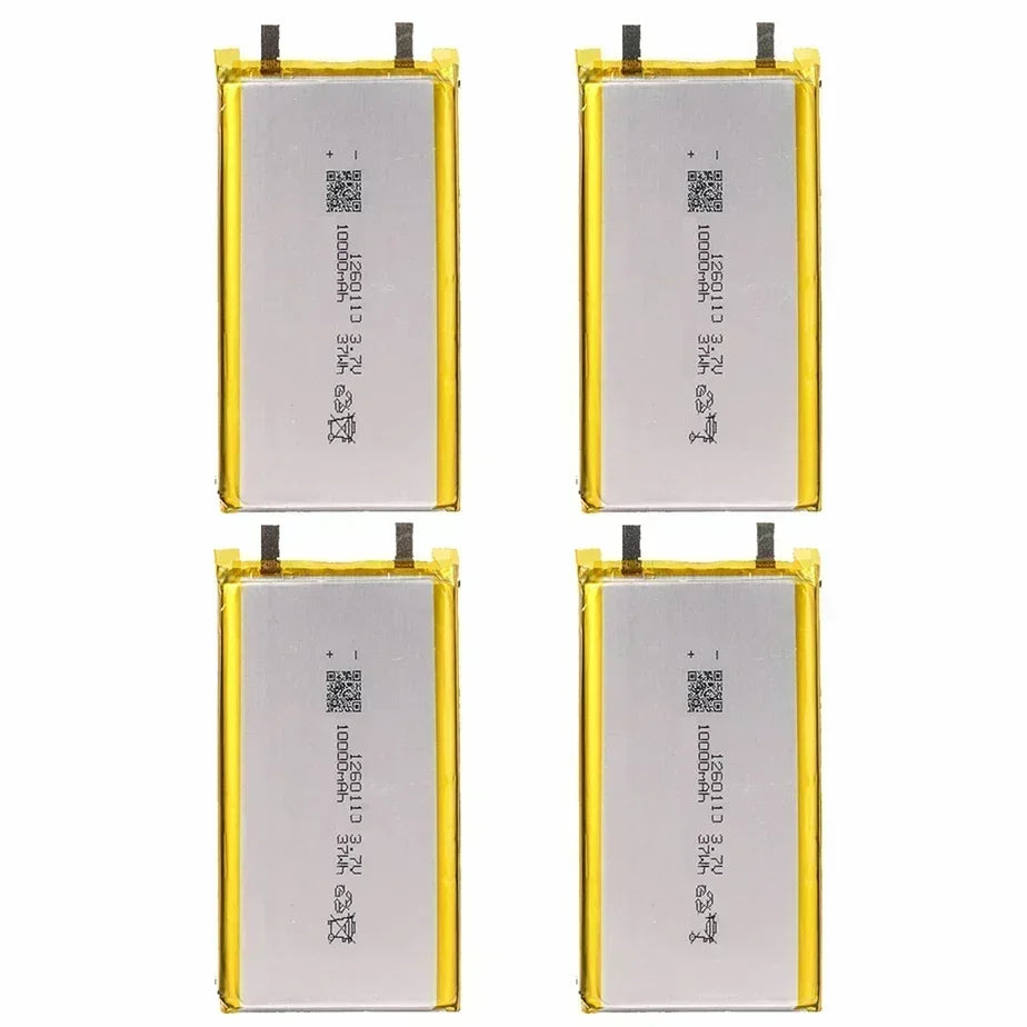 1260110 Battery 3.7V 10000mAh Lithium Polymer Batteries Lipo Li-Po Rechargeable Cells for Power Bank Laptop Camping Lights Diy