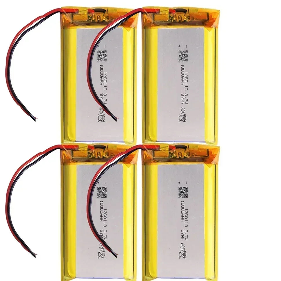 1260110 Battery 3.7V 10000mAh Lithium Polymer Batteries Lipo Li-Po Rechargeable Cells for Power Bank Laptop Camping Lights Diy