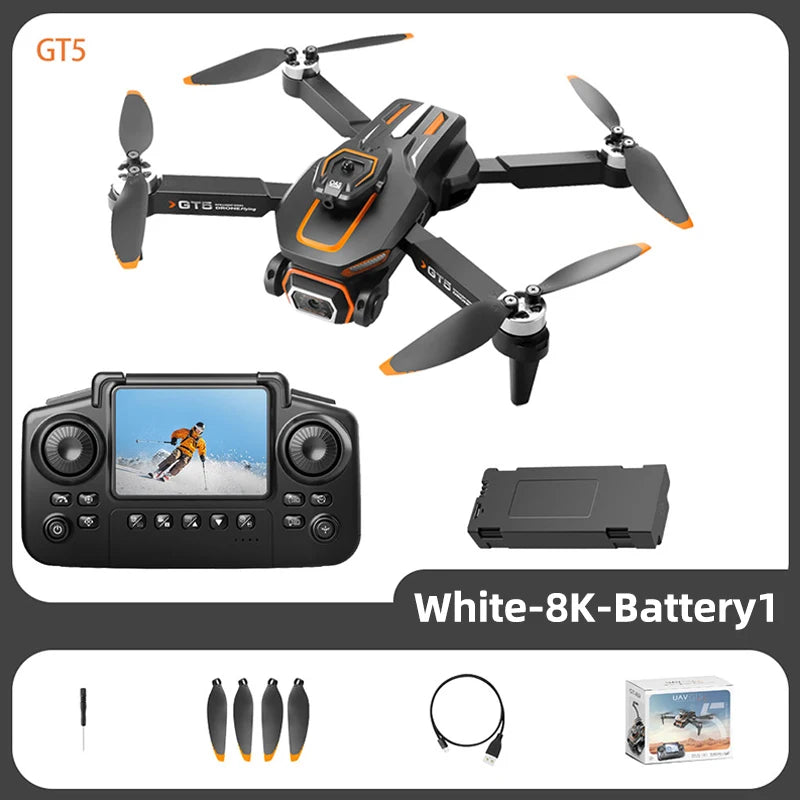 Lenovo GT5 Mini Drone 4K HD dual-lens wide-angle aerial 8K photography 5G WIFI Foldable quadcopter Brushless Obstacle Avoidance