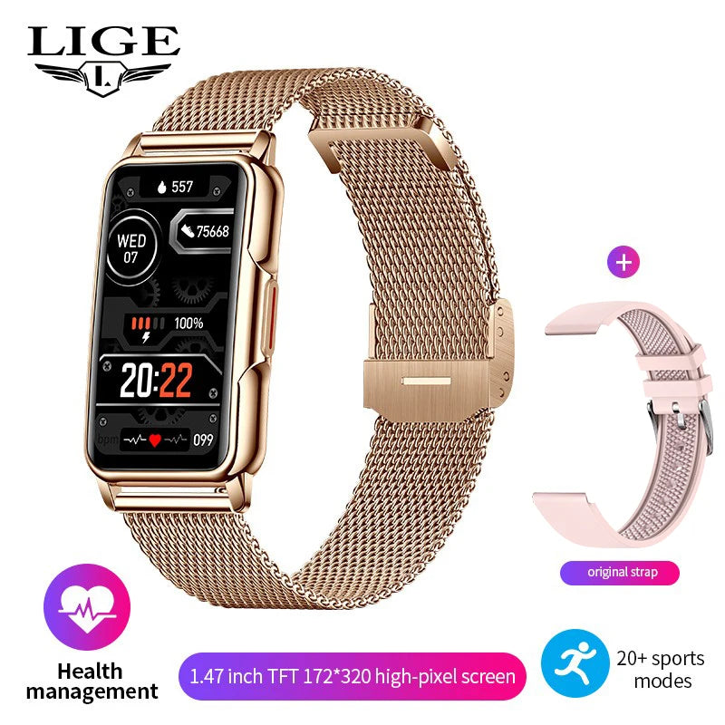 LIGE For Android IOS Xiaomi Smart Watch Women Men Bluetooth Call Music Fitness Sports Bracelet Sleep Monitor Smartwatch Gift