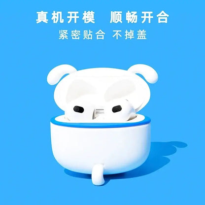 Nohara Shiro AirPods Silicone Case showcasing AirPods inside with an open lid and unique design.