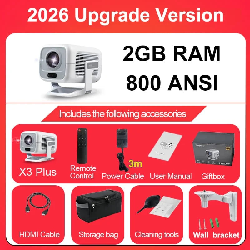 DITONG 4K Projector Android Native 1080P 600ANSI Portable Auto Focus Video Home Cinema Outdoor HD LED Projetor