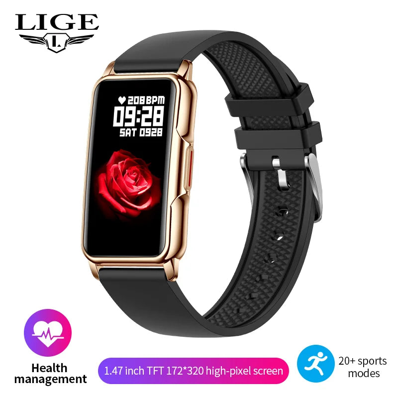 LIGE For Android IOS Xiaomi Smart Watch Women Men Bluetooth Call Music Fitness Sports Bracelet Sleep Monitor Smartwatch Gift