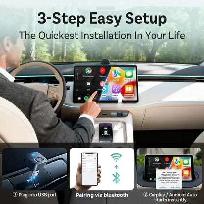 Ottocast Mini Dot 2-in-1 CarPlay &amp; Android Auto Adapter wireless device