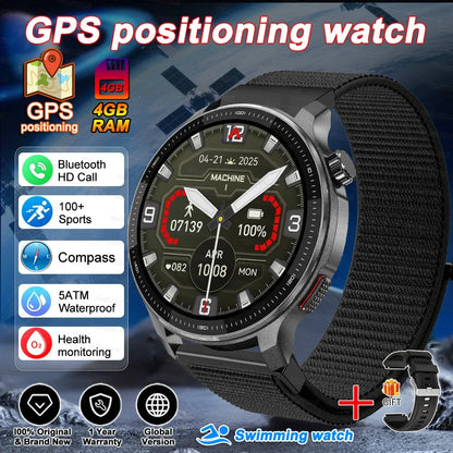 Fashion Smart Watch Men 4GB Memory Local MusicVideo Player AMOLED Always show Sport Watch Waterproof GPS Offline Maps Smartwatch