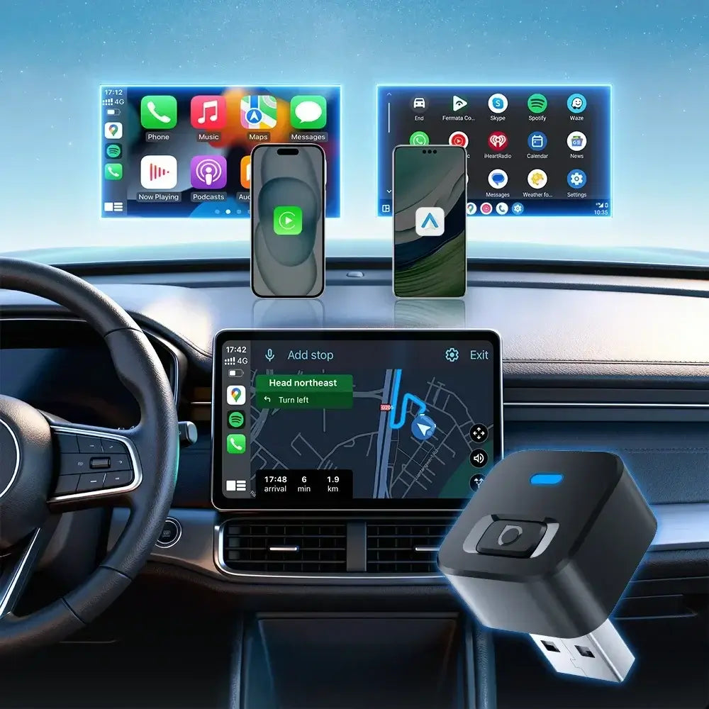 Ottocast Mini Dot 2-in-1 CarPlay &amp; Android Auto Adapter wireless device