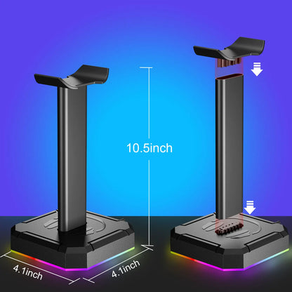 Detachable Headphone Stand RGB Backlight Gaming Headset Display Holder Rack Vertical Bracket Hanger For PUBG Computer Gamer