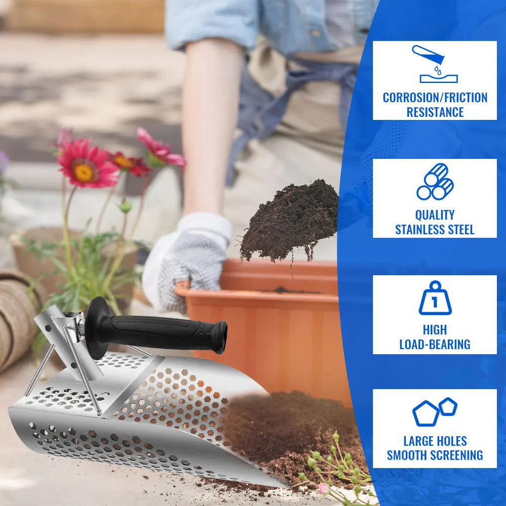 Stainless Steel Metal Detecting Beach Finds Sand Scoop Shovel Equipment Garden Gadgets Utensils Supplies New