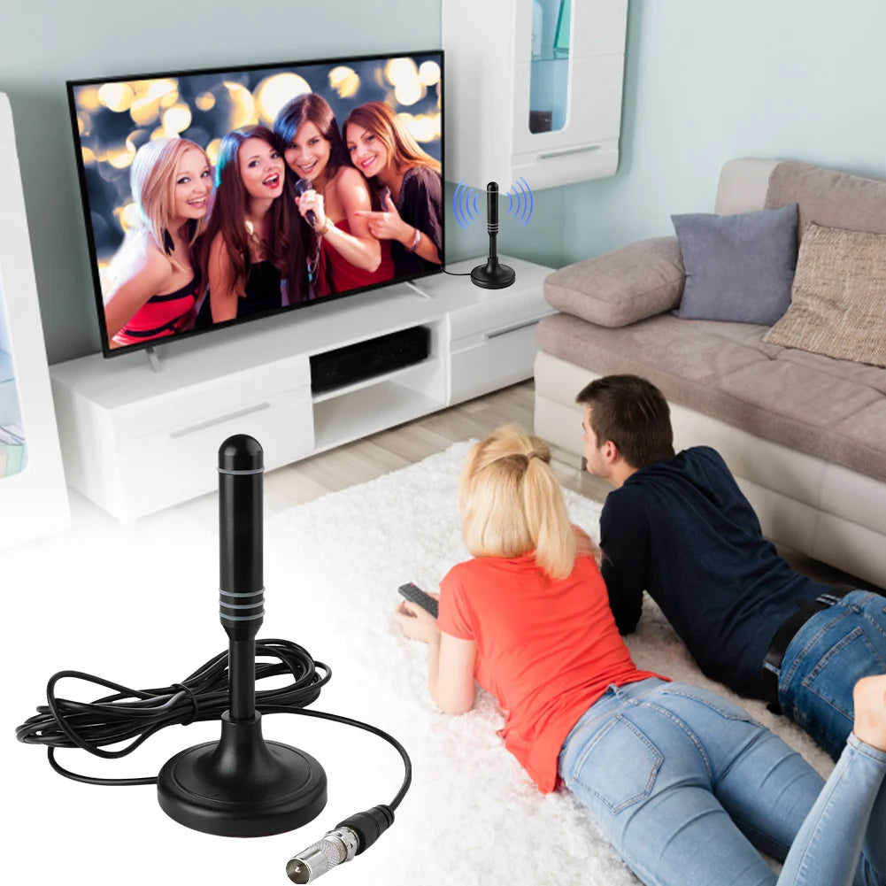 4K/1080P HD Digital TV Antenna 300cm Coax Cable Digital Receiving Antenna With Signal Amplifier DVB-T DAB Indoor Outdoor Antenna