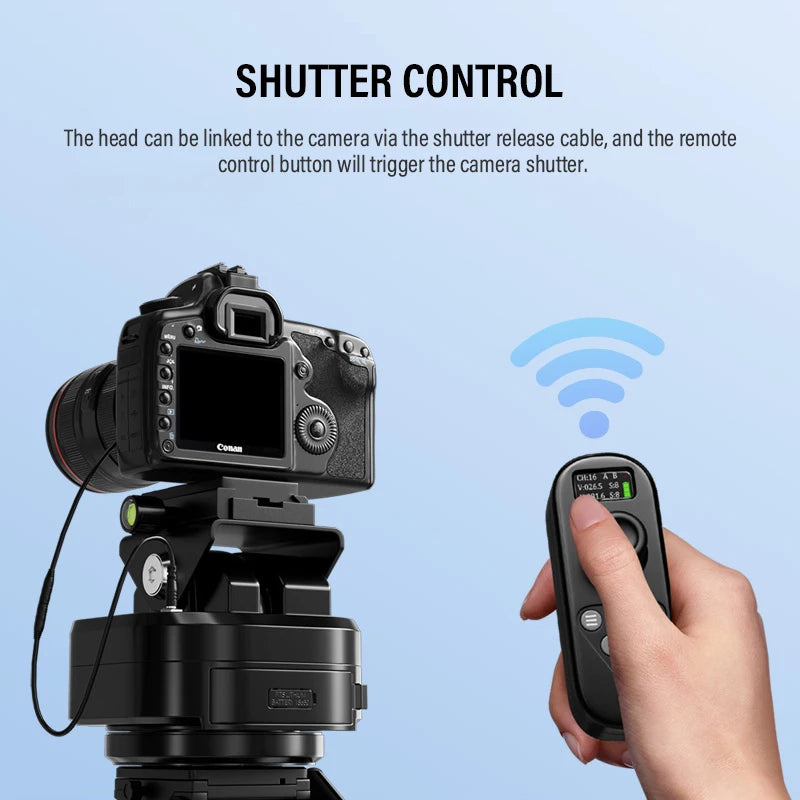 SOONPHO M7 Camera Automatic Gimbal Tripod Head for Time Lapse Photography 360° Rotation Motorized Panoramic Head with Wireless
