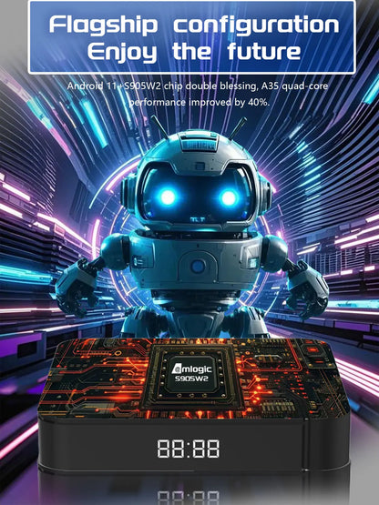 Original Tanix W2 Android 11 TV Box  Amlogic S905W2 2G/16G AV1 BT TVBOX 2.4G&amp;5G Dual Wifi 4K HD Set Top Box 4G/64G Media Player