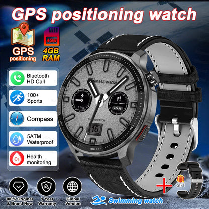 Fashion Smart Watch Men 4GB Memory Local MusicVideo Player AMOLED Always show Sport Watch Waterproof GPS Offline Maps Smartwatch