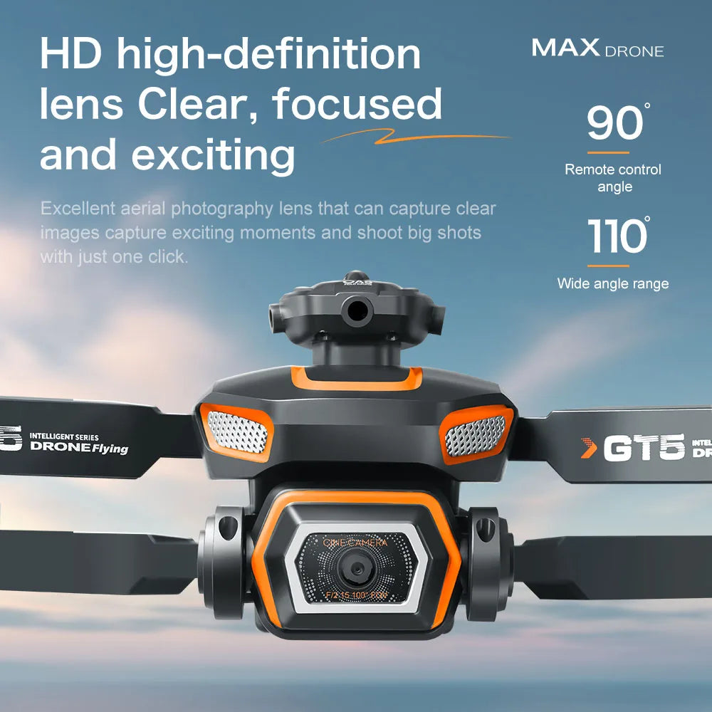 Lenovo GT5 Mini Drone 4K HD dual-lens wide-angle aerial 8K photography 5G WIFI Foldable quadcopter Brushless Obstacle Avoidance
