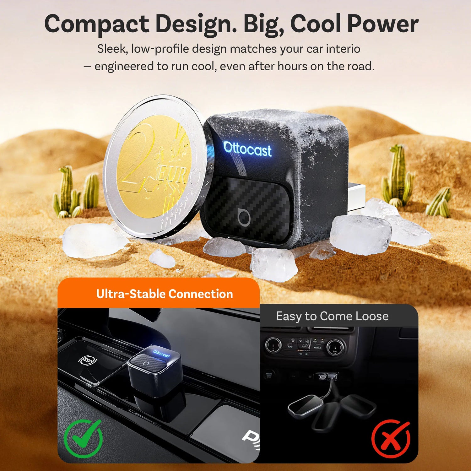 Ottocast Mini Core Wireless CarPlay Adapter