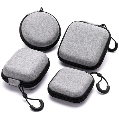 Portable Shockproof Headphone Case Earphone Bag Headset Storage Bag Hard Shell Earphone Accessories Memory Card USB Cable