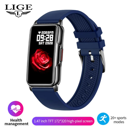 LIGE For Android IOS Xiaomi Smart Watch Women Men Bluetooth Call Music Fitness Sports Bracelet Sleep Monitor Smartwatch Gift