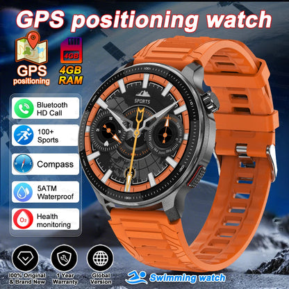 Fashion Smart Watch Men 4GB Memory Local MusicVideo Player AMOLED Always show Sport Watch Waterproof GPS Offline Maps Smartwatch