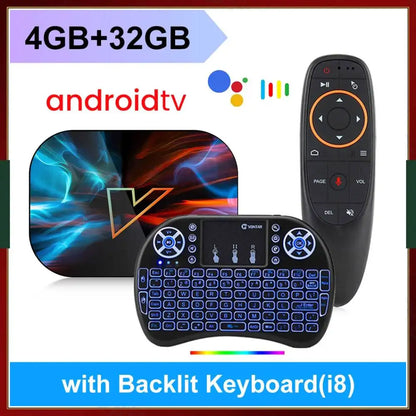 Amlogic S905X4 androidtv 11.0 Smart TV Box VONTAR X4 ATV Android 11 Media Player Google Voice Input AV1 1000M Dual Wifi 4GB RAM