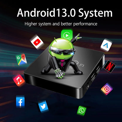 MX10 F1 Android Smart TV Box 2GB RAM 16GB eMMC flash Allwinner H313  4K Media Player Build in Wi-Fi 2.4G + BT5.0