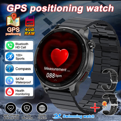 Fashion Smart Watch Men 4GB Memory Local MusicVideo Player AMOLED Always show Sport Watch Waterproof GPS Offline Maps Smartwatch