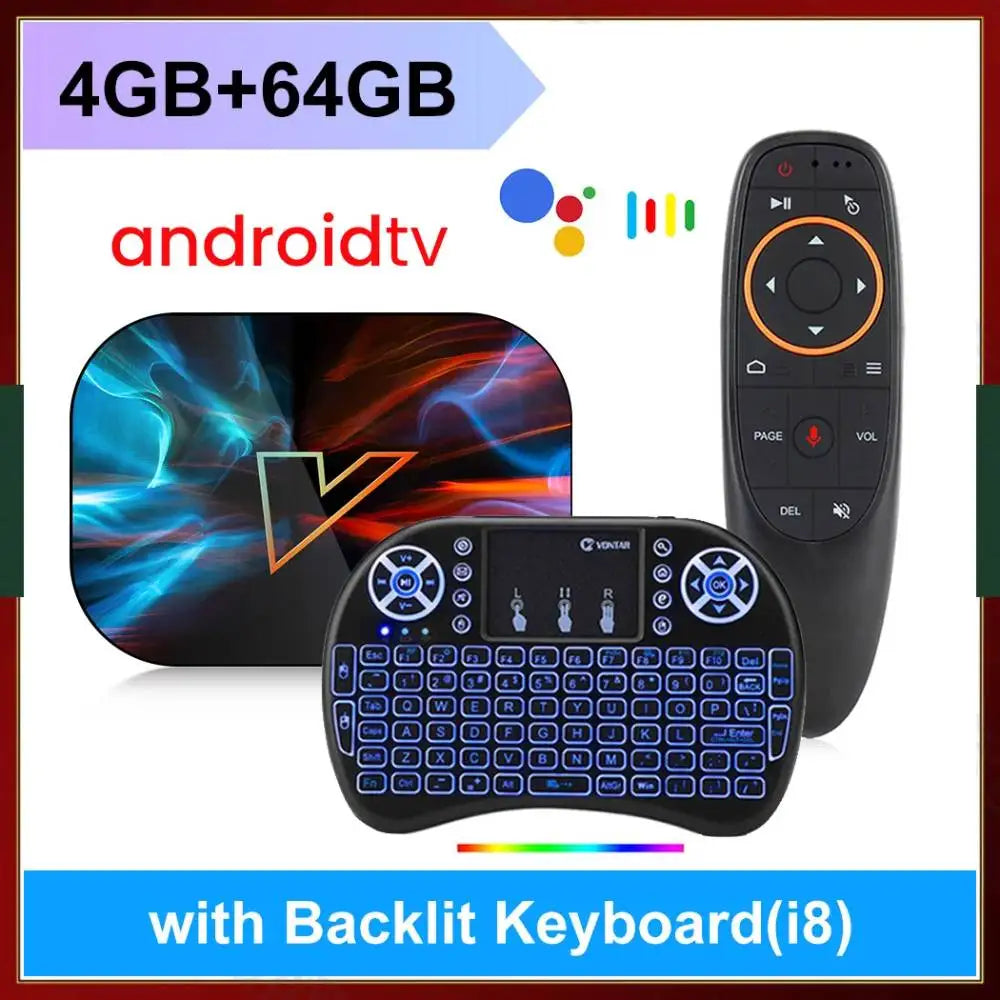 Amlogic S905X4 androidtv 11.0 Smart TV Box VONTAR X4 ATV Android 11 Media Player Google Voice Input AV1 1000M Dual Wifi 4GB RAM