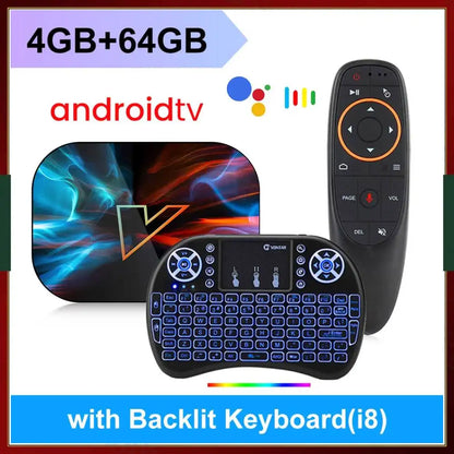 Amlogic S905X4 androidtv 11.0 Smart TV Box VONTAR X4 ATV Android 11 Media Player Google Voice Input AV1 1000M Dual Wifi 4GB RAM