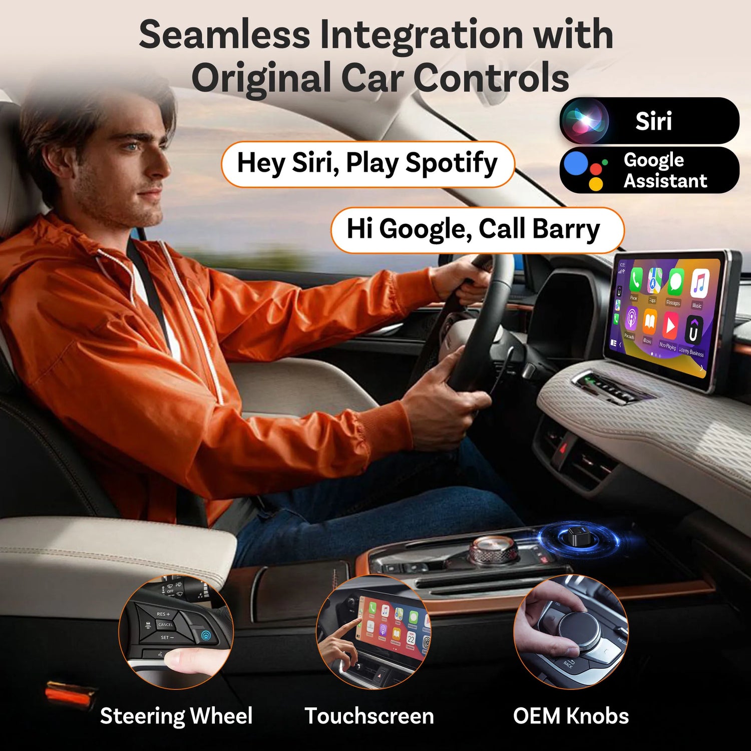 Ottocast Mini Core Wireless CarPlay Adapter Android Auto Adapter Wired to Wireless Dongle Fast Auto Reconnect Plug and Play NEW