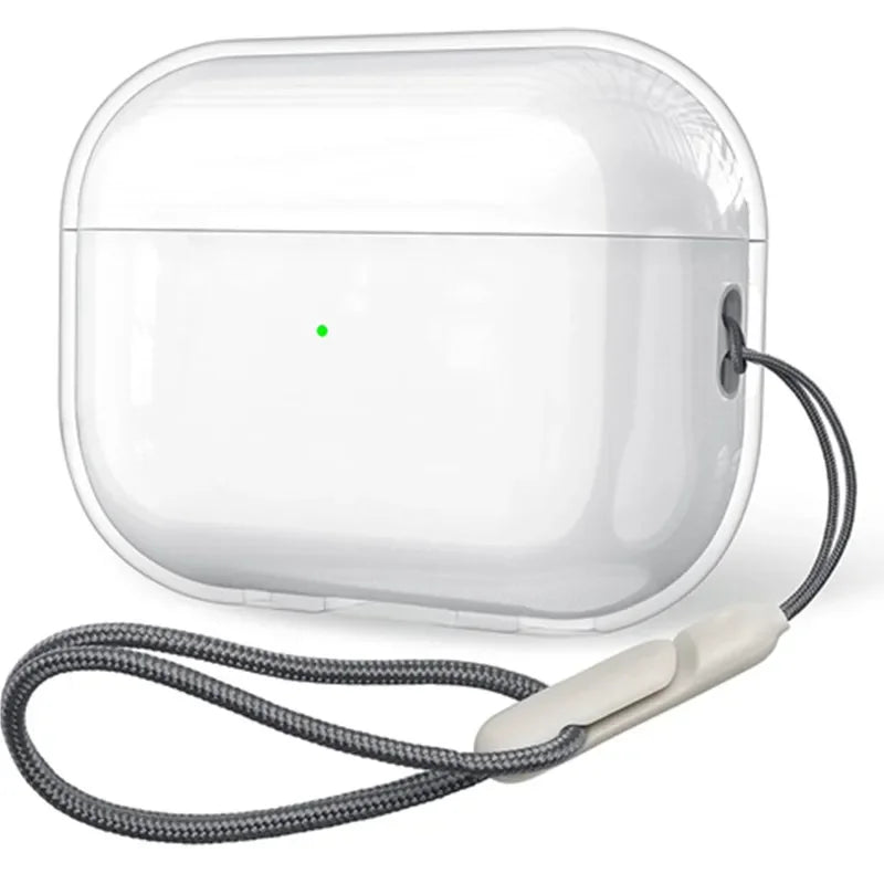 Clear Soft TPU Earphone Case with Lanyard Strap for Airpods Pro 2 3 2nd Generation Air Pods 4 3 1 3rd 2024 Gen Cover Accessories