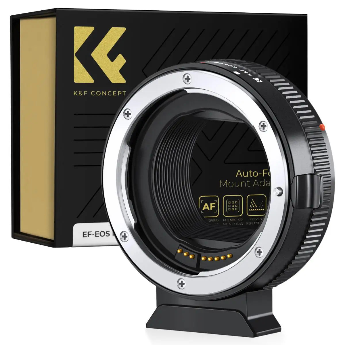 K&amp;F CONCEPT EF to EOS R Adapter Auto Focus Lens Mount Adapter for Canon EF EF-S Lens to Canon EOS R/RF R3 R6 R50 Mount Cameras